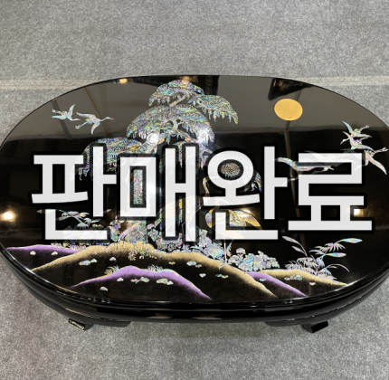 (판매완료)자개상 –  소나무 학 문양